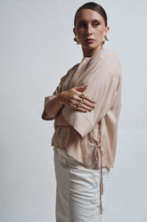 SIDE TIED PULL ON TOP - BEIGE